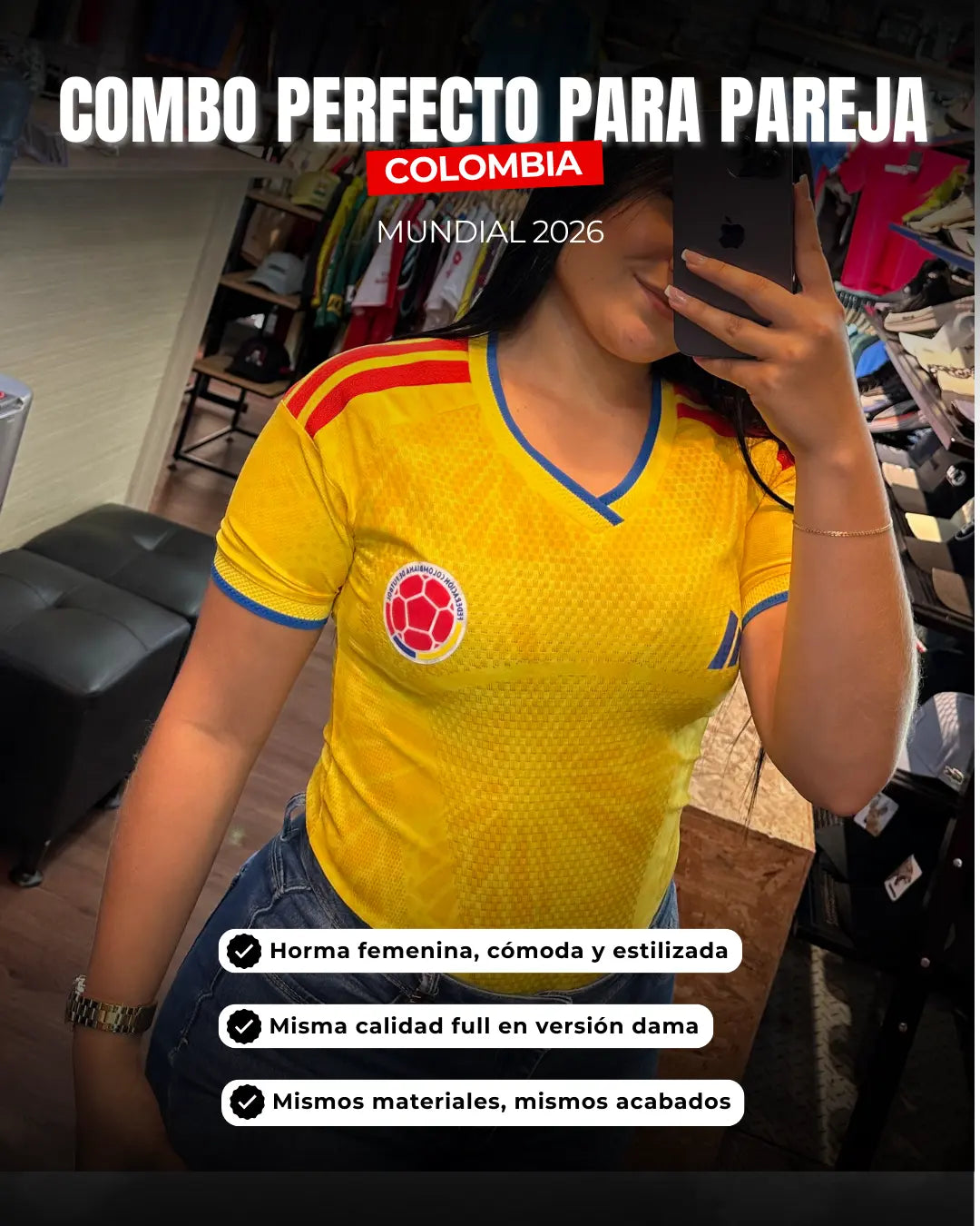 Camiseta Colombia Tipo Player 2026
